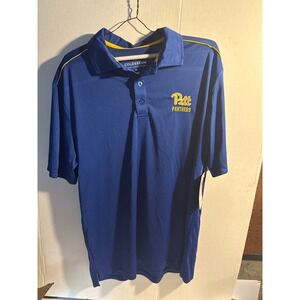 Colosseum Pitt Panthers Polo Shirt Athletic Fit Collegiate Mens Size M Brand New